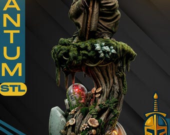 Escultura de Yoda STL / Estatua sin soporte y pre-separada / Descarga digital