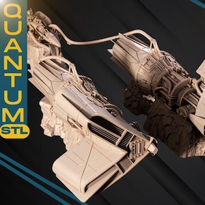 Escultura de Sebulba Podracer (STL) / Estatua sin soporte y pre-separada / Descarga digital