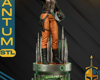 STL de pilote rebelle Twi'lek | Sculpture sans support et pré-séparée | Téléchargement numérique