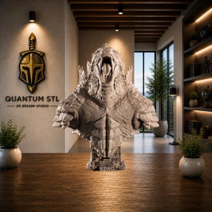 Atomic Titan Portrait Bust STL | Resin and FDM Compatible Statue | Digital Download