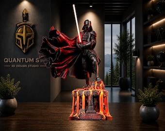 Battle Damaged Dark Lord Sculpture STL | Pre-Supported & Unsupported Statue | Digital Download
