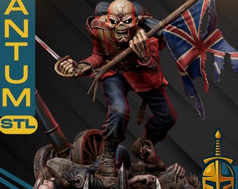 Undead Metal Mascot Sculpture STL | Pre-Supported & Unsupported Statue | Digital Download