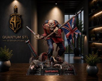 Undead Metal Mascot Sculpture STL | Pre-Supported & Unsupported Statue | Digital Download