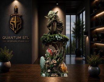 Ancient Force Master-sculptuur STL | Gesteund en niet-ondersteund beeldje | Digitale download