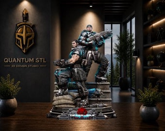 Last Stand War Squad Diorama STL | Pre-Supported & Unsupported Statue | Digital Download