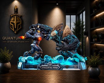 Titan Vanguard vs Deepwater Colossus Diorama STL | Hars- en FDM-compatibel beeldje | Digitale download