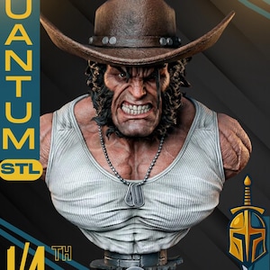 Busto de Logan (STL) / Escultura con y sin soporte / Descarga digital