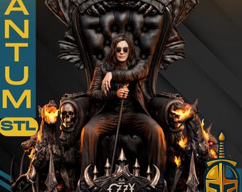 Ikonskulptur av mörk stentron i STL | Staty med och utan stöd | Digital nedladdning