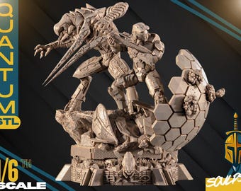 Halo Diorama STL | Pre-Supported & Unsupported Sculpture | Digital Download