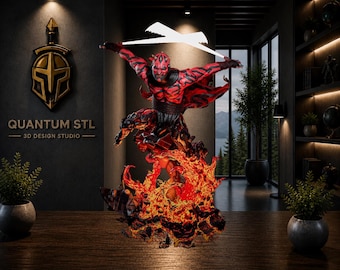 Darth Maul-skulptur i STL | Resin- och FDM-kompatibel staty | Digital nedladdning