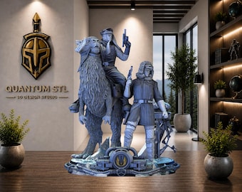 Diorama de la Patrulla Fronteriza Congelada (archivo STL) / Estatua con y sin soporte / Descarga digital
