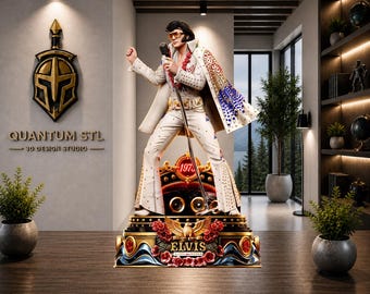 Rock 'n' Roll Legend Sculpture STL | Resin & FDM Compatible | Digital Download