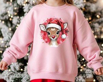 Christmas Reindeer Sweatshirt, Christmas Toddler Hoodie: Adult, Youth, Toddler