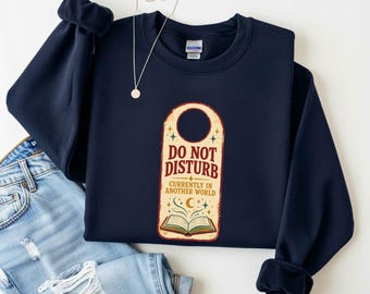 Sudadera "No molestar a los lectores", sudadera de cuello redondo para lectores introvertidos, regalo para amantes de los libros