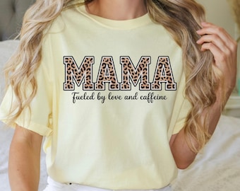 Leopard Mama Shirt: Retro Comfort Colors Mom Life Tee