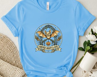 Creepy Cute Bat Shirt, Gothic Halloween Tee, Bat Lover Gift