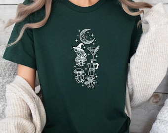 Witchy Mushroom Shirt, Occult Frog Tee, Witch Lover Gift
