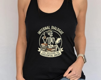 Sarcastic Skeleton Shirt, Grunge T Shirt, Existential Dread Tee