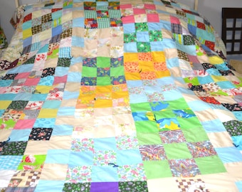 Vintage Quilt Groovy Boho Eclectic Cottage Core Rustic and Retro