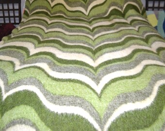 Wool Blanket 1950's Mid Mod Pop Art Campy MCM Holland