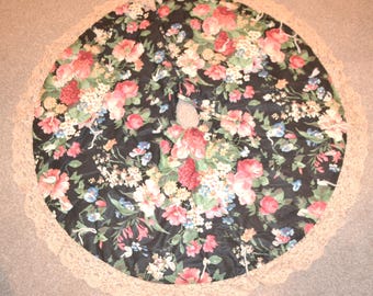 Vintage Tree Skirt Victorian Shabby Chic Cottage Core 1980's