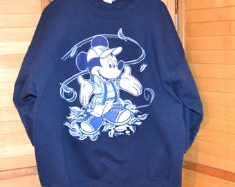 Vintage Disney Mickey Whirl Wind by Jerry Leigh Designer Sweatshirt