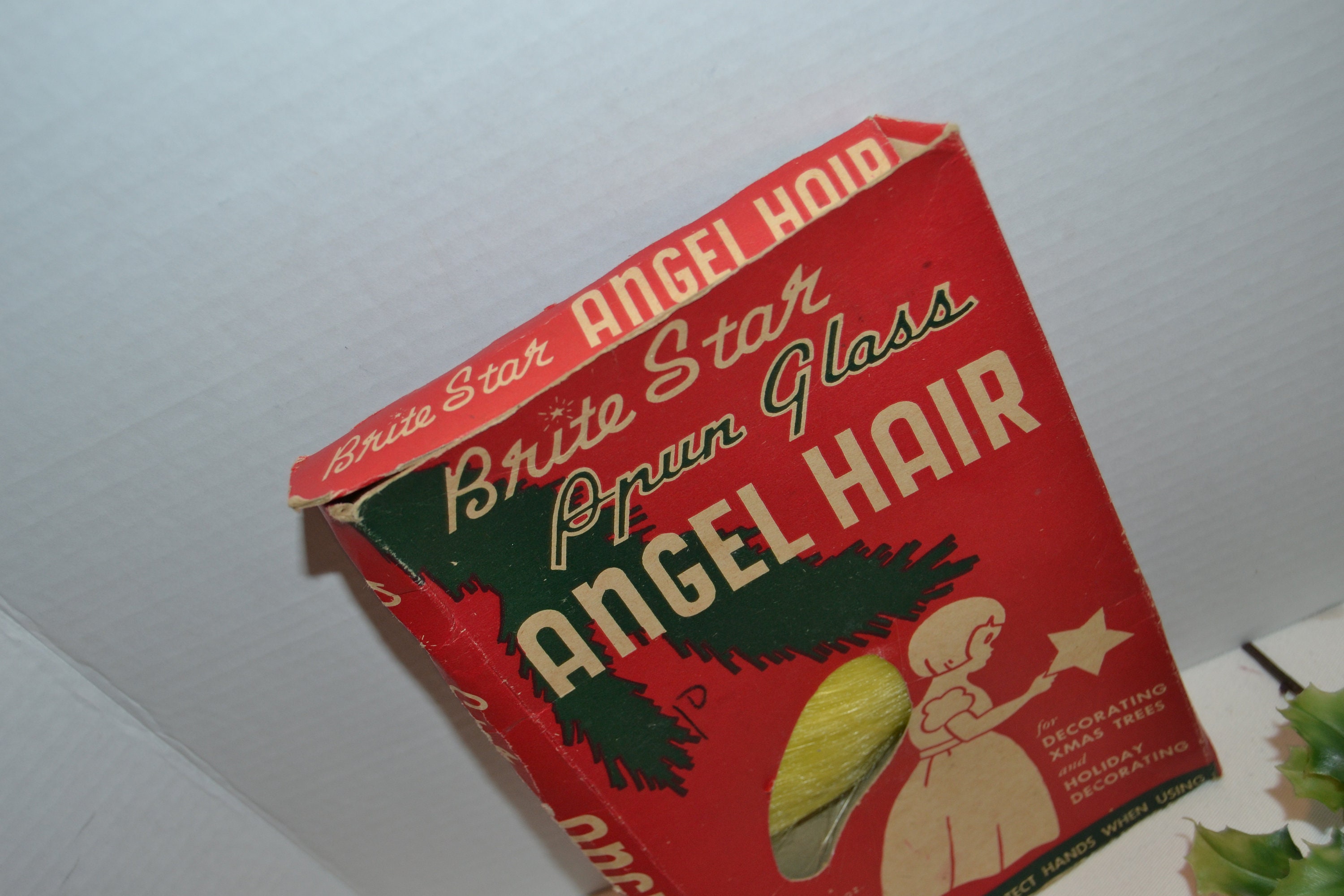 Vintage Angel Hair Gold Brite Star Spun Glass Etsy