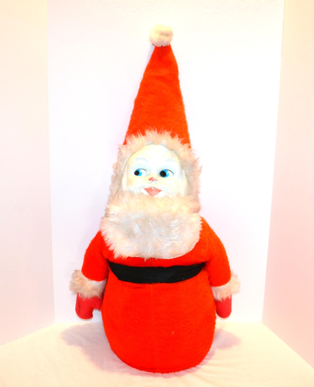 Vintage Santa Big Eyes Roly Poly 1960's Large Floor Size - Etsy Canada