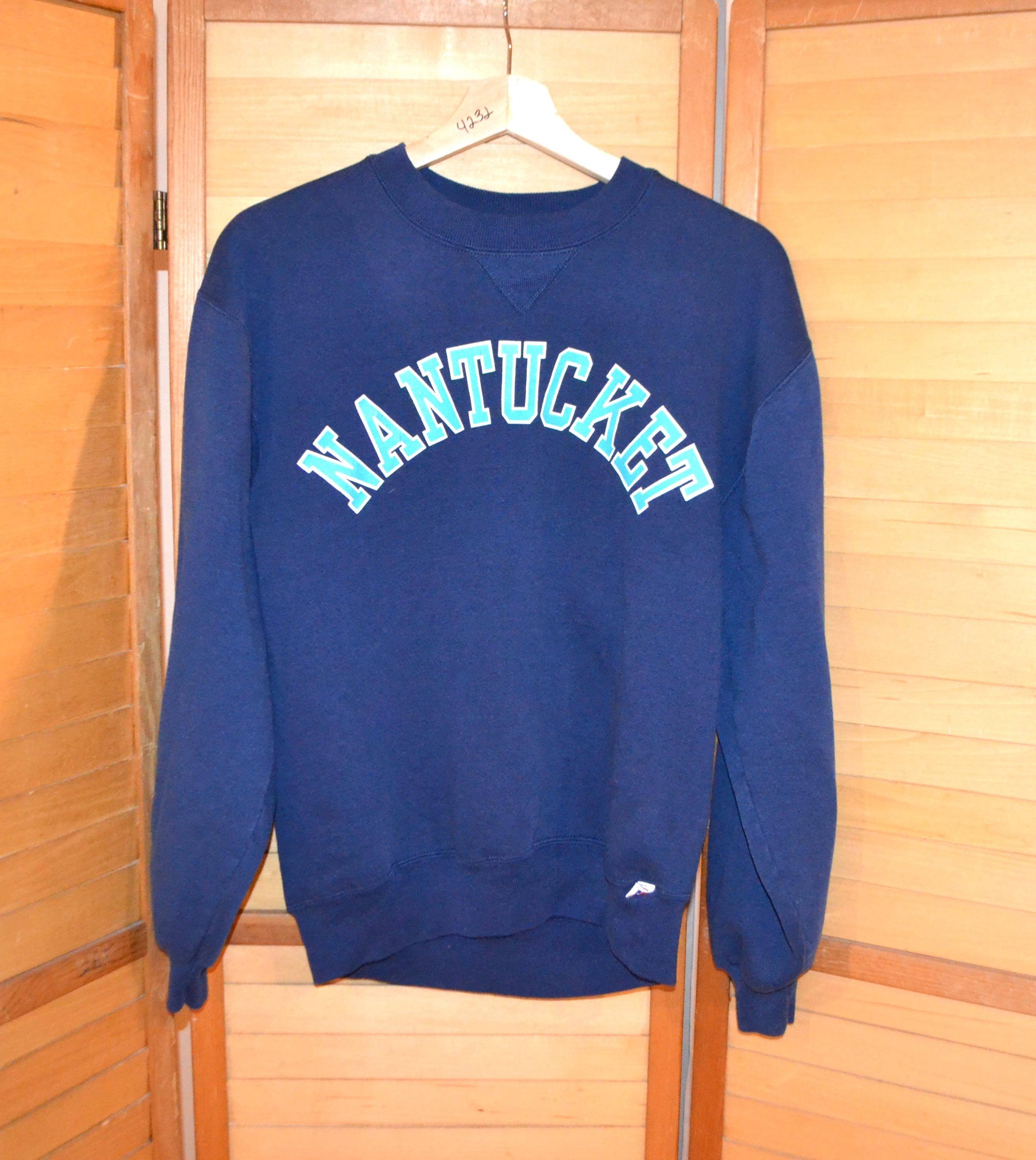 Vintage Nantucket Sweatshirt 1990s Colors on Blue