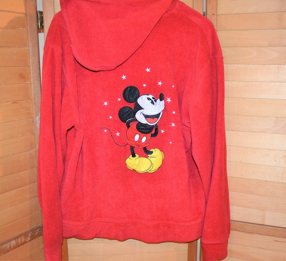 Vintage Mickey Mouse Fleece Hoodie - image 1