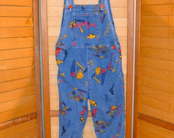 Vintage Bibb Overalls Tools on Denim