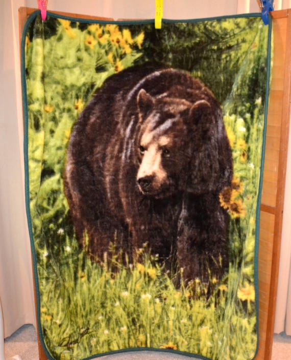 Vintage Blanket Bear in The Woods Y2K