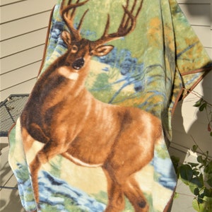 Vintage Deer Rustic Blanket