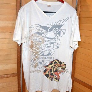 Ed Hardy Exotic Graffiti Logo Shaded with Tiger Plus