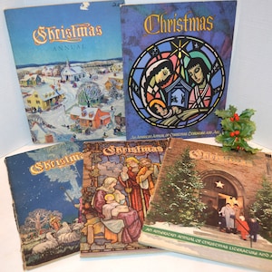 1940 to 1950&#39;s Christmas Annual Literature and Art Magazines Lot of 5