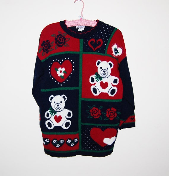 Vintage Sweater Bears in The Windows