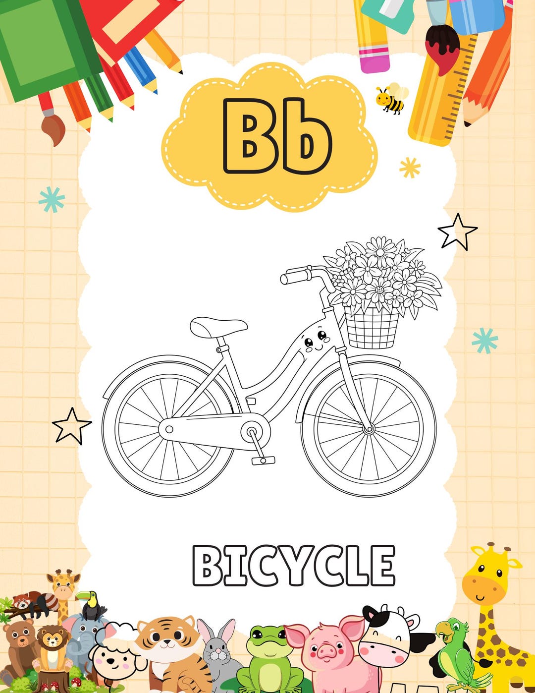 ABC Coloring Book: 27 Printable Alphabet Pages With Frames (3 PDF ...