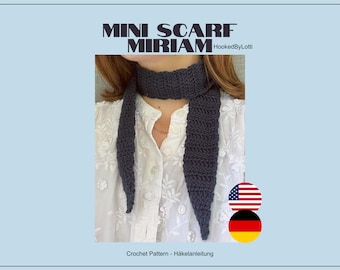 PDF Crochet Pattern Mini Scarf | Easy Beginner Crochet Project | Modern Crochet Sophie Scarf Style | Instant Download