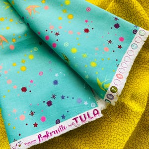 Tula Pink Pinkerville Frolic Sea Glass Out of Print Fabric Fat Quarter FreeSpirit Quilting Cotton