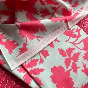 Kaffe Fassett Silhouette Rose Fabric - Rowan Westminster Fibers - Rare Out of Print (OOP) Fat Quarter - Vintage Quilt Cotton