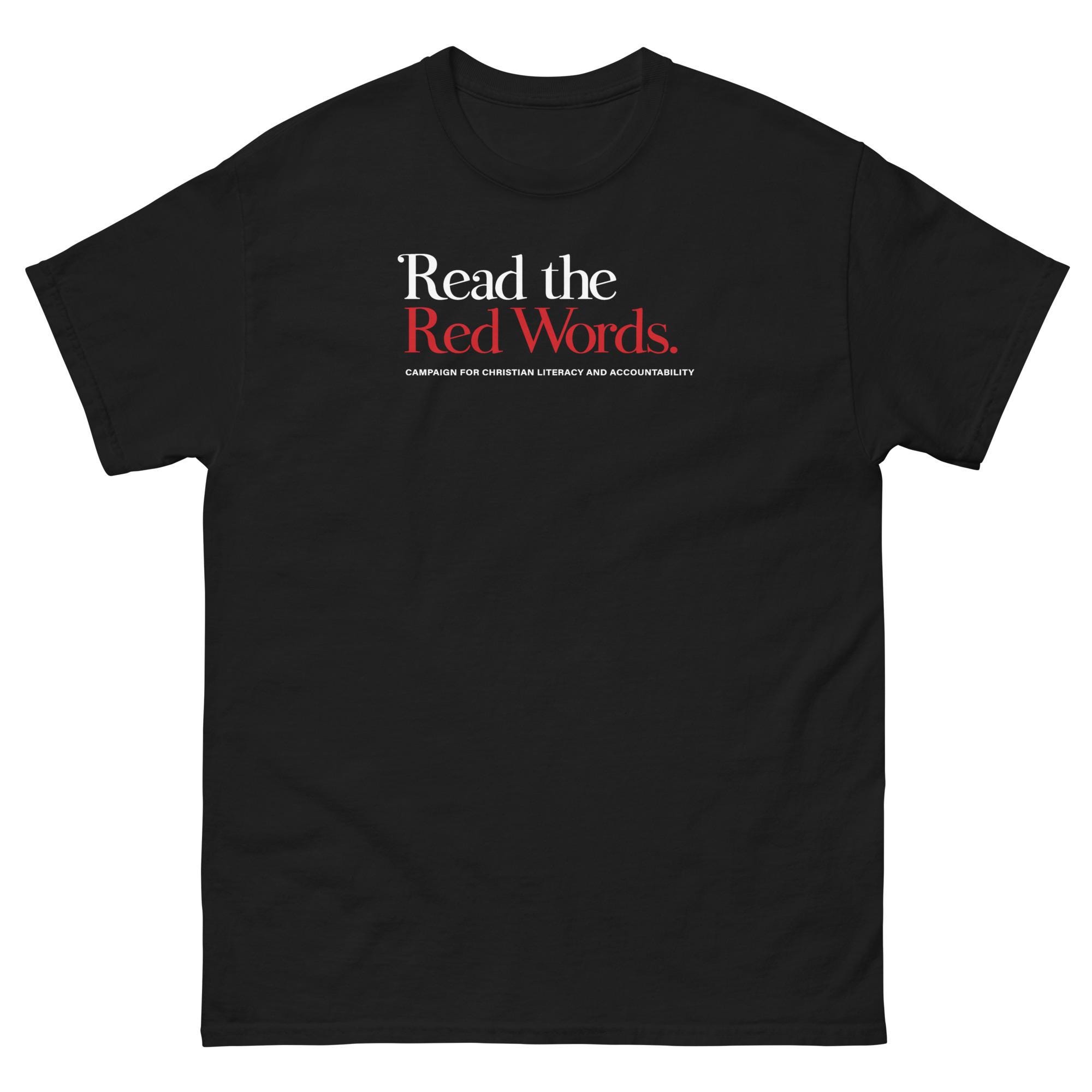 Read the Red Words Classic tee, black