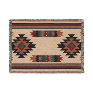 Cozy Southwestern Woven Blanket | Boho Home Decor, Throws for Couch, Picnic Blanket, Gift for Him/Her, Aztec Pattern