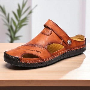 Handmade Designer Leather Sandals – Breathable, Non-Slip Summer Shoes for Men | Stylish Comfort for Beach, Travel & Everyday Wear