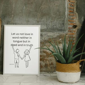 Versetto biblico 1 Giovanni 3:18 Amiamoci nei fatti e nella verità