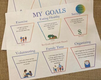 Goals Worksheet - Write Your Goals Down and Crush them!