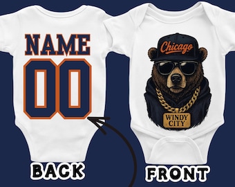Chicago Football Toddler Football Shirt: Custom Name & Number