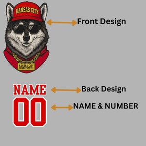 Front Design, Back Design, Name & Number