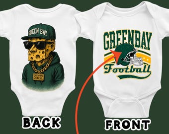 Camiseta infantil personalizada de fútbol americano de los Green Bay Packers: diseño retro universitario