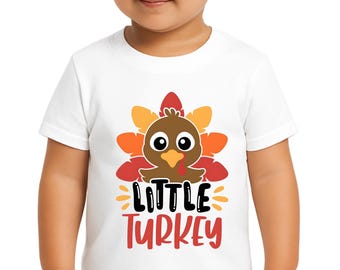 Maglietta del Ringraziamento Little Turkey - Tutina per neonati, maglietta per bambini piccoli e ragazzi
