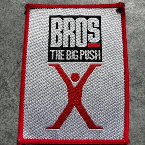 Vintage Bros "The Big Push Tour"-märke – Sällsynta poprock-memorabilia från 80-/90-talet – Helt nytt